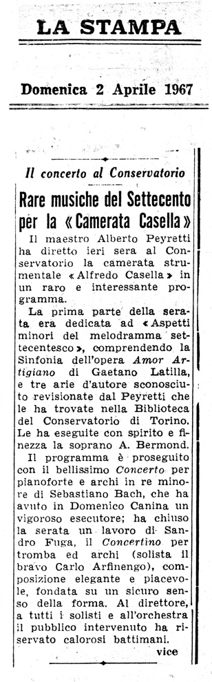1967: La Stampa 1967: La Stampa
